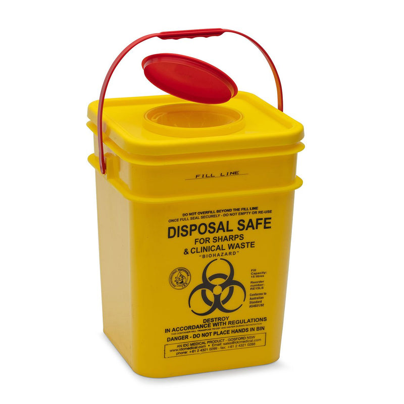 Sharps Disposal Bin 15 Litre