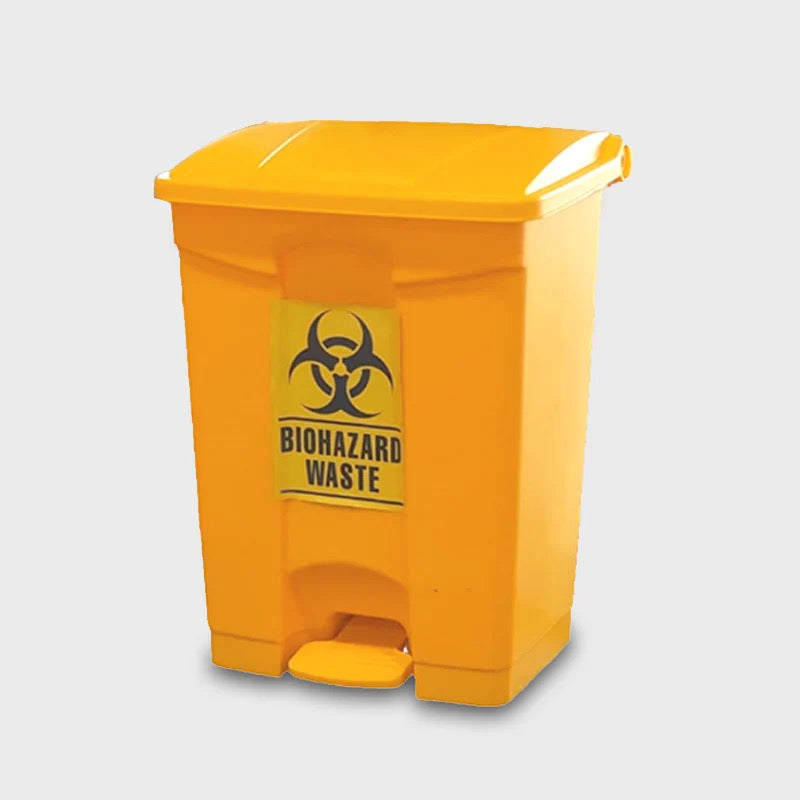 Waste Disposal Bin (Yellow) with Push Pedal 45L
