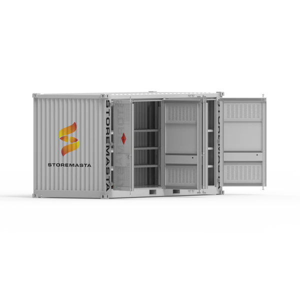 20ft Dangerous Goods Container With Storage Module - Perimeter Racking, 4 Levels, Adjustable