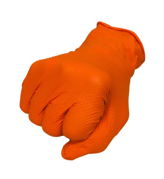 Orange Shield Heavy Duty Nitrile with Diamond Grip, Box 100