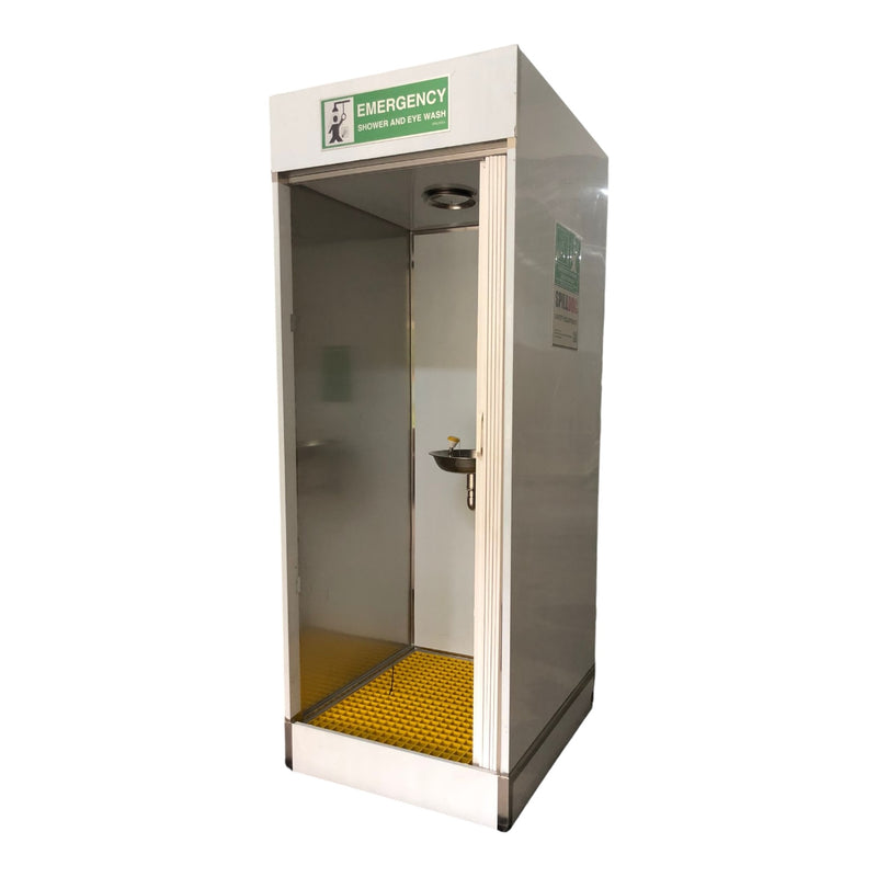 SPILLDOC ENCLOSED BOOTH SAFETY SHOWER & EYEWASH STATION SDEBR1SE304