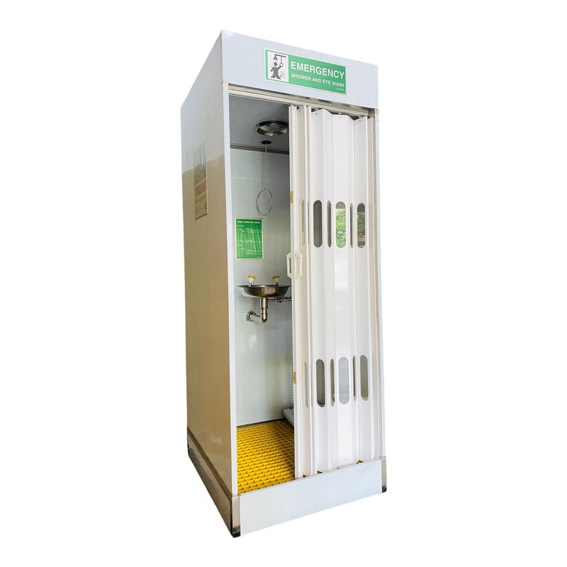 SPILLDOC ENCLOSED BOOTH SAFETY SHOWER & EYEWASH STATION SDEBR1SE304