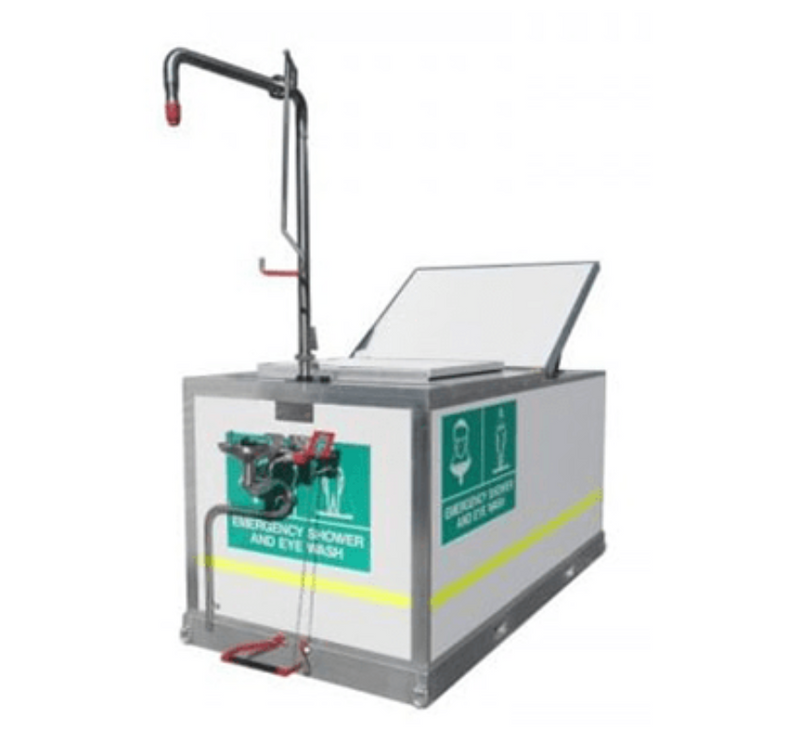 Portable Safety Shower & Eyewash 1500L With Battery Powered - Trailer Mounted