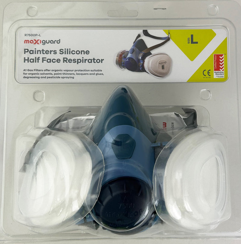 MaxiGuard Half Mask Silicone Painters Kit (Blister Pack)