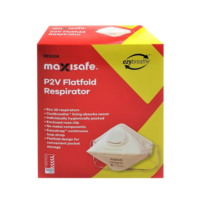 P2 Flat Fold Respirator with Valve - box 20