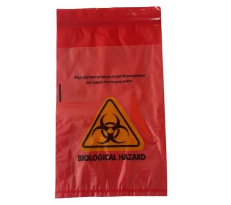 Red Specimen Collection Bag