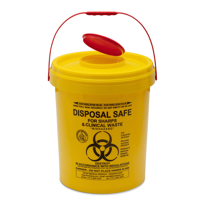 Sharps Disposal Bin 20 Litre