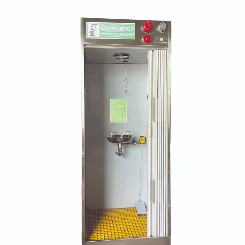 Spilldoc Enclosed Booth Safety Shower & Eyewash Station SDEBR2SE304