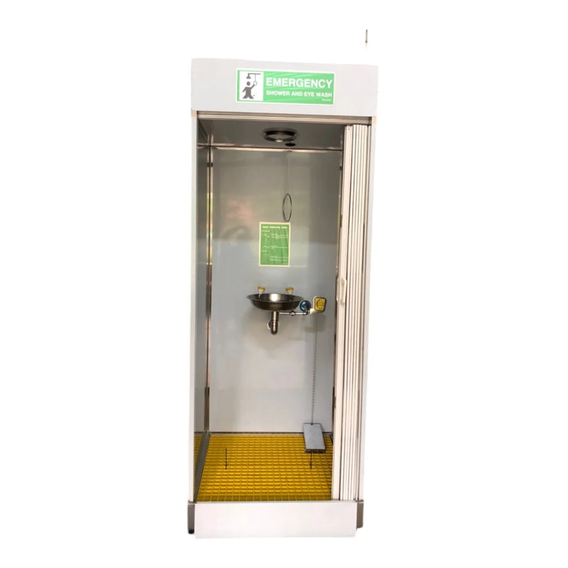 Spilldoc Enclosed Booth Safety Shower & Eyewash Station SDEBR2SE304