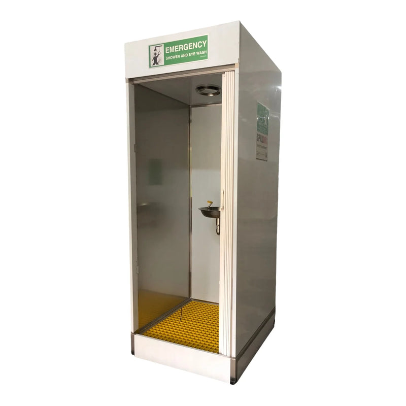 Spilldoc Enclosed Booth Safety Shower & Eyewash Station SDEBR2SE304