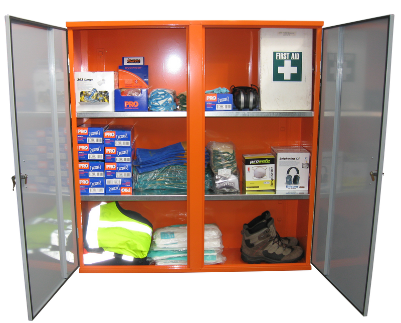 PPE Storage Cabinet - Double Door - 3 Shelves