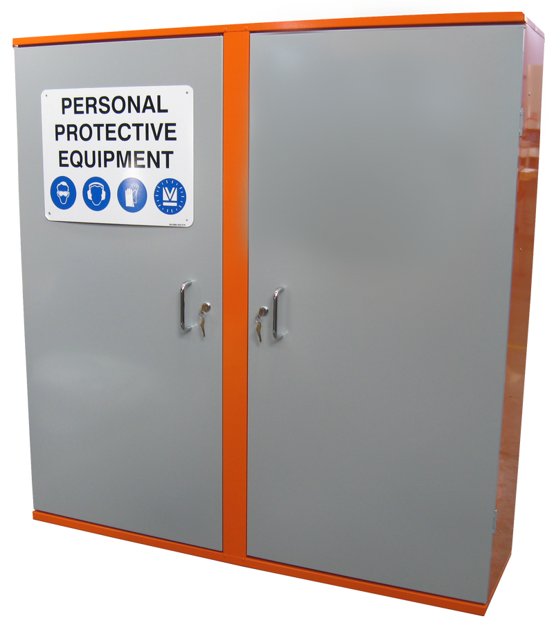 PPE Storage Cabinet - Double Door - 3 Shelves