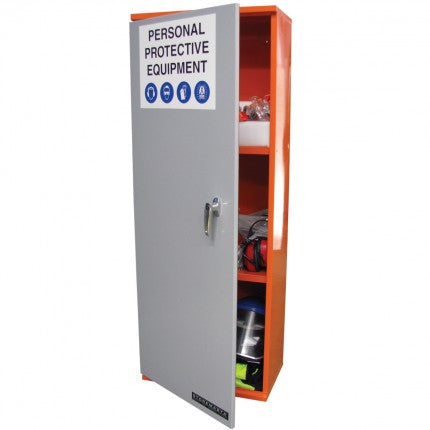 PPE Storage Cabinet - Single Large Door -3 Shelves
