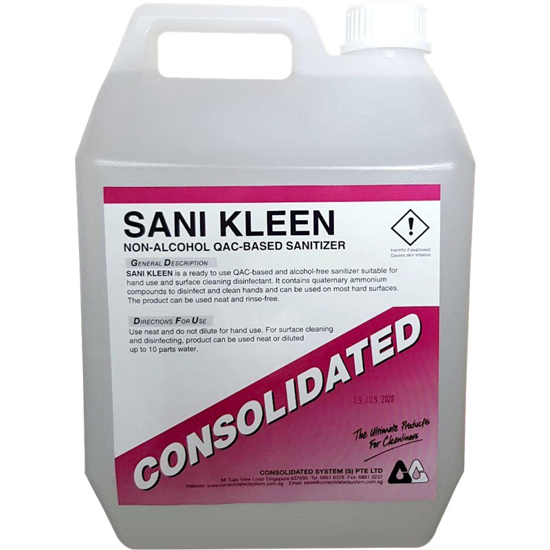 SANI-KLEEN ALCOHOL FREE HAND SANITIZER 5L